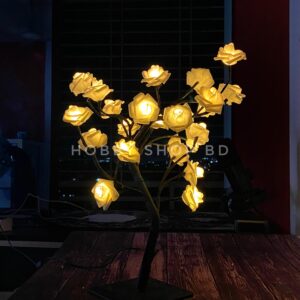 24LED White Rose Tree Table Lamp